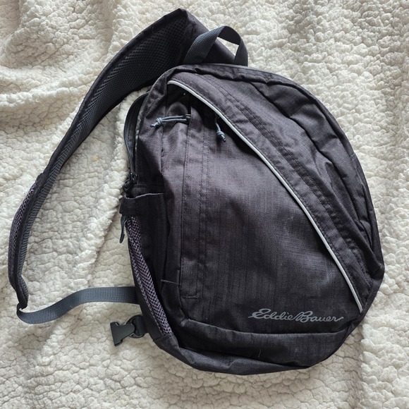 Eddie Bauer Handbags - Eddie Bauer Shoulder Sling Bag Black Hiking Walking‎ Gorpcore Workout Outdoor